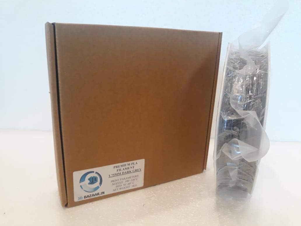 3D Bazaar Grey 1 kg PLA 3D Filament 1.75 mm