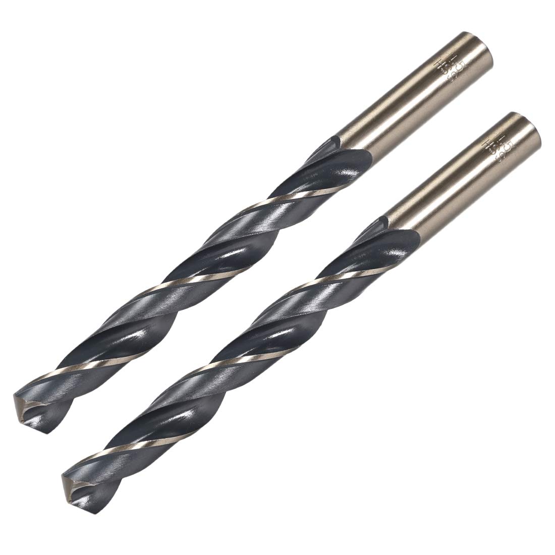 uxcell Straight Shank Twist Drill Bits 11.5mm High Speed Steel 4341 with 11.5mm Shank 2 Pcs for Stainless Steel Alloy Metal Plastic Wood
