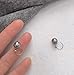 Pink Universe U-Shaped Gray Pearl Ear Clip No Piercing Earrings 2 in 1 Pair (Grey)