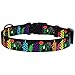 CollarDirect Floral Dog Collar Nylon Pattern Flower Print Adjustable Pet Collars for Dogs Small Medium Large Puppy (Neck Fit 14″-18″, Black)thumb 3