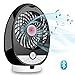 USB Personal Music Fan Bluetooth Speaker Air Fan - OLIISS 3 Speeds Rechargeable Dual Channel Stereo Speaker Support Bluetooth Connection & TF Card