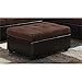 Coaster Furniture Mallory Ottoman Chocolate Microfiber Fabric 505656