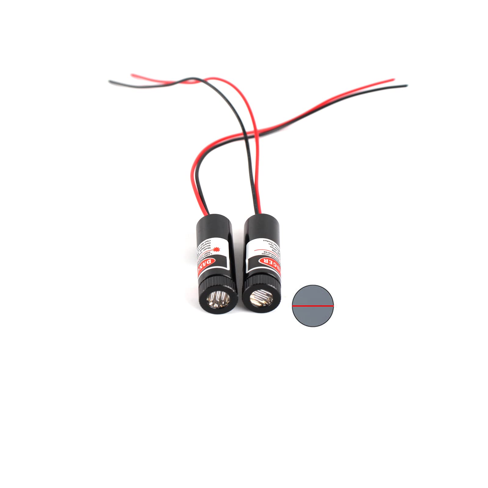 Red line Laser Module Industrial Laser Group Module Adjustable Focal Length,The housing is provided with an Insulator (line-2pack)