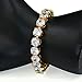 JINAO 1 Row AAA Gold Silver Iced Out Tennis Bling Lab Simulated Diamond Bracelet 8