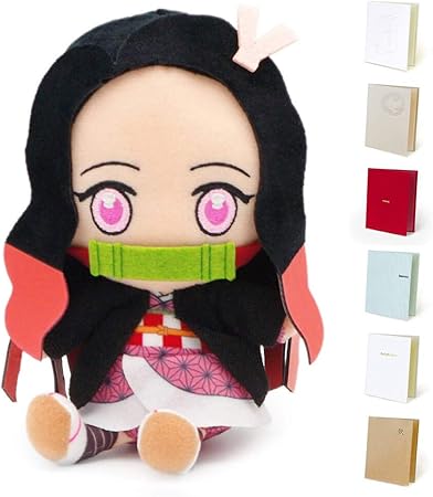 Amazon 電報屋のエクスメール 祝電 誕生日 ぬいぐるみ 電報 鬼滅の刃 Chibiぬいぐるみ 竈門禰豆子 と 布張りカード電報 のセット お祝い ギフト 布張りカード台紙 123 至福 ぬいぐるみ おもちゃ