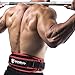 Lifting Belt for Weightlifting, Cross-Training, Olympic Lifting & Bodybuilding | Auto-Lock Padded Nylon Back Support for Squats, Deadlifts Bench Press, Gym, Workout (Black/Red, Large)