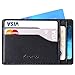 Ztotop Full Grain Leather Mens Wallet- Minimalist Slim Genuine Leather Front Pocket Wallet with RFID Blocking,Black