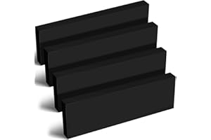 Colingmill 4 Pcs HDPE Plastic Block 1" x 4" x 12", Polyethylene Solid Plastic Block for Machining, Home Floor Improvement, Prototyping, DIY Projects, Engineering (Black)