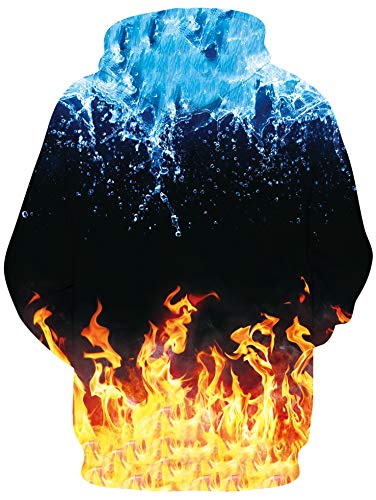 RAISEVERN Felpa con Cappuccio Eagle, Unisex Divertente 3D con Coulisse Stampata Animal Bird Grahic Pullover Felpe con Cappuccio Tasche con Cappuccio