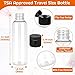 shynek 30Pcs Travel Bottles Bulk, 2 oz Clear Plastic Empty Lotion Sample Bottles Small Travel Containers with Labels and Funnels Leakage Proof Plastic Bottle for Liquids Lotion Shampoo
