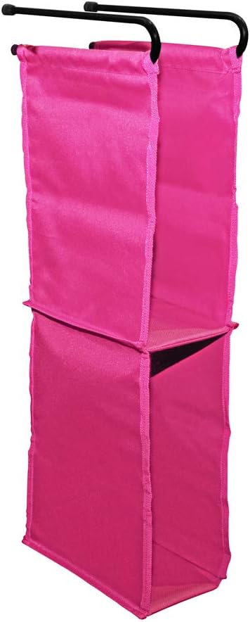 LockerMate Hanging Fabric Locker Shelf, Durable and Removable, Pink