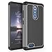 SYONER Shockproof Hybrid Rubber Dual Layer Defender Protective Phone Case Cover for Z981 / Z983 [Gray/Black]
