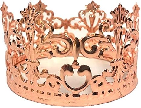 Amazon Com Vintage Rose Gold Crown Cake Topper Queen Princess