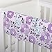 Zoe Purple Floral Crib Rail Guard by The Peanut Shell
