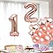 ZSNWGZ Sweet 12th Birthday Decorations Party Supplies,Rose Gold Number 12 Balloons,12th Foil Mylar Balloons Latex Balloon Decoration,Great 12th Birthday for Girls,Women,Men,Photo Props