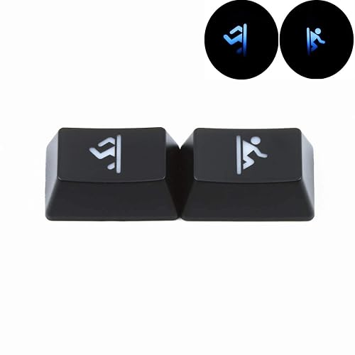 2 Pcs 1.5u R1 Backlit Novelty Keycaps Set Portal Laser Carving Ctrl Win ...