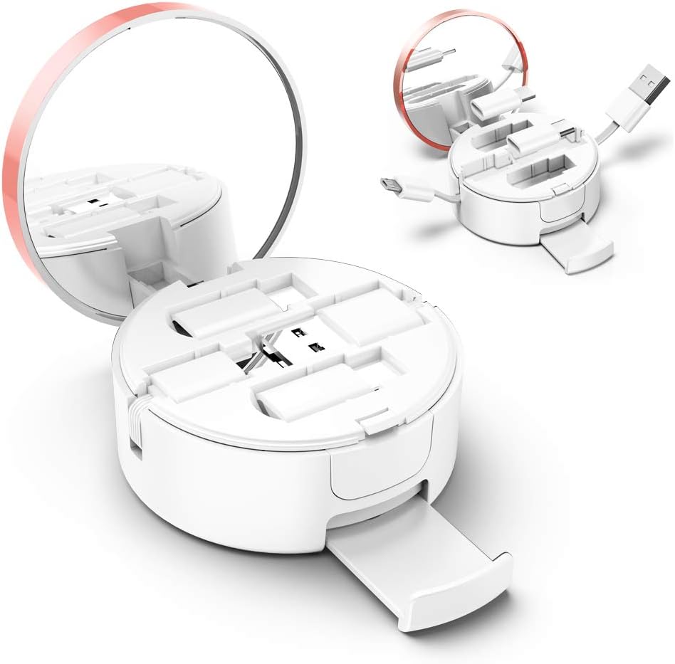 Phone Charger Cord, USB Cable 3 in 1, Multi Charging Cable USB, Retractable Lighting Cable for Type-C, Android, Phone XS Max XR X 8 Plus 7 6S Pad Pro Mini Air and More