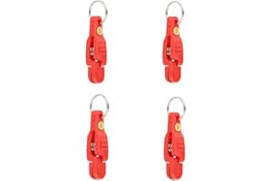 SAUYRASY 4Pcs Heavy Tension Snap Release Clips Lead Line Clip with Key Ring for Weight Planer Board Kites Downrigger Trolling Fishing
