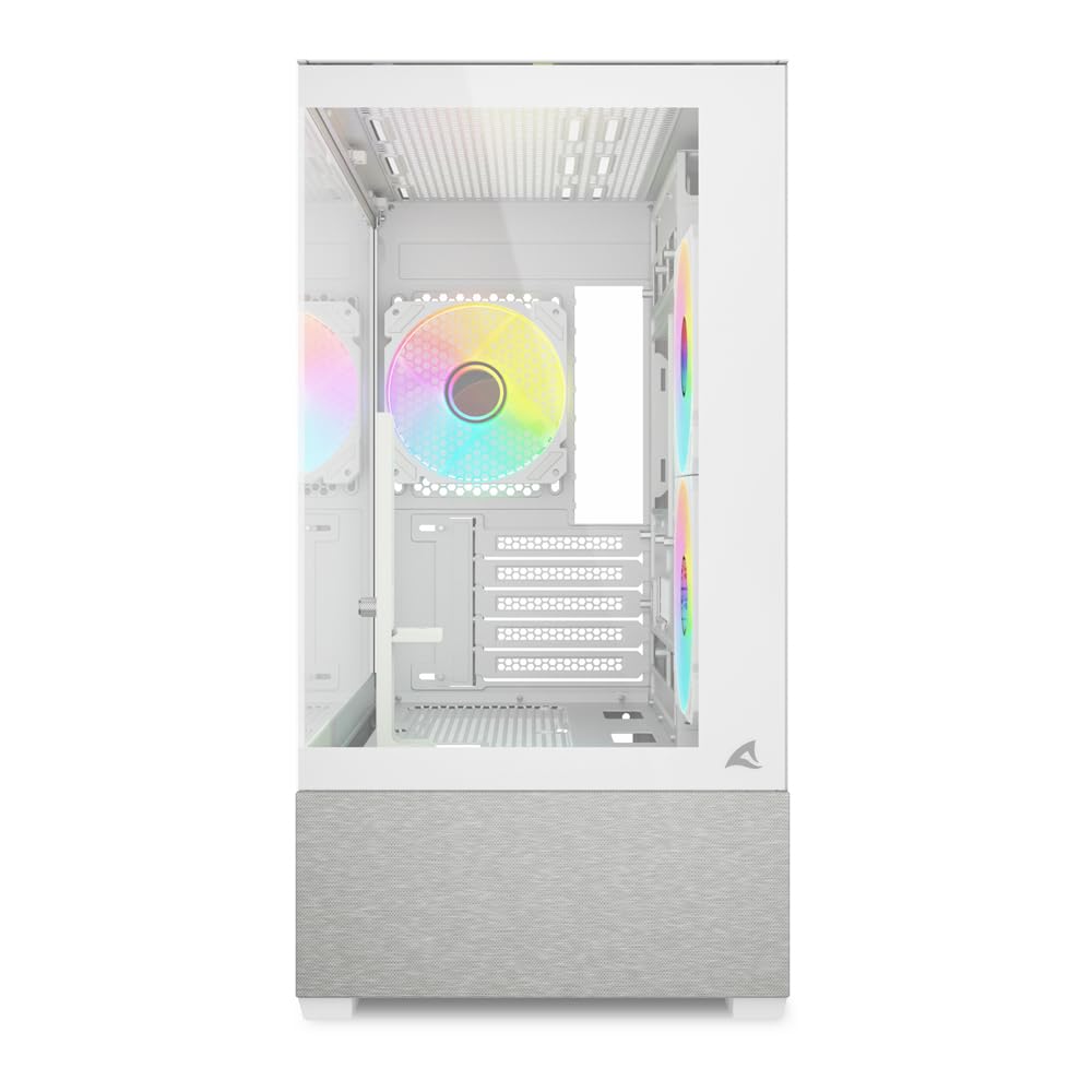 Sharkoon MK7 weiß, mATX PC Gehäuse, ARGB 2