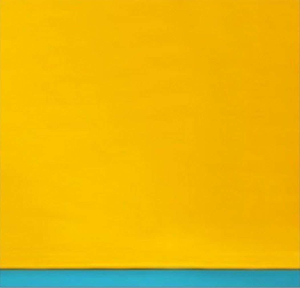 Yellow Wall Interior Photography Backdrop Blue Floor Solid Room Background for Photo Studio 10x10 ft