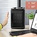 Space Heater Electric Heater Portable PTC Ceramic Heater with Adjustable Thermostat, Fan Quiet and Overheat Protection ETL Listed for Office Home Kitchen Bedroom and Dorm, 800/1500W              