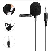 WinBridge Clip-on Lavalier Microphone for Voice Amplifier, 3.5mm Wired Mic | Replacement Collar Mic Compatible with All WinBridge Voice Amplifiers for Teaching, Tour Guide &amp; Presentation, S6