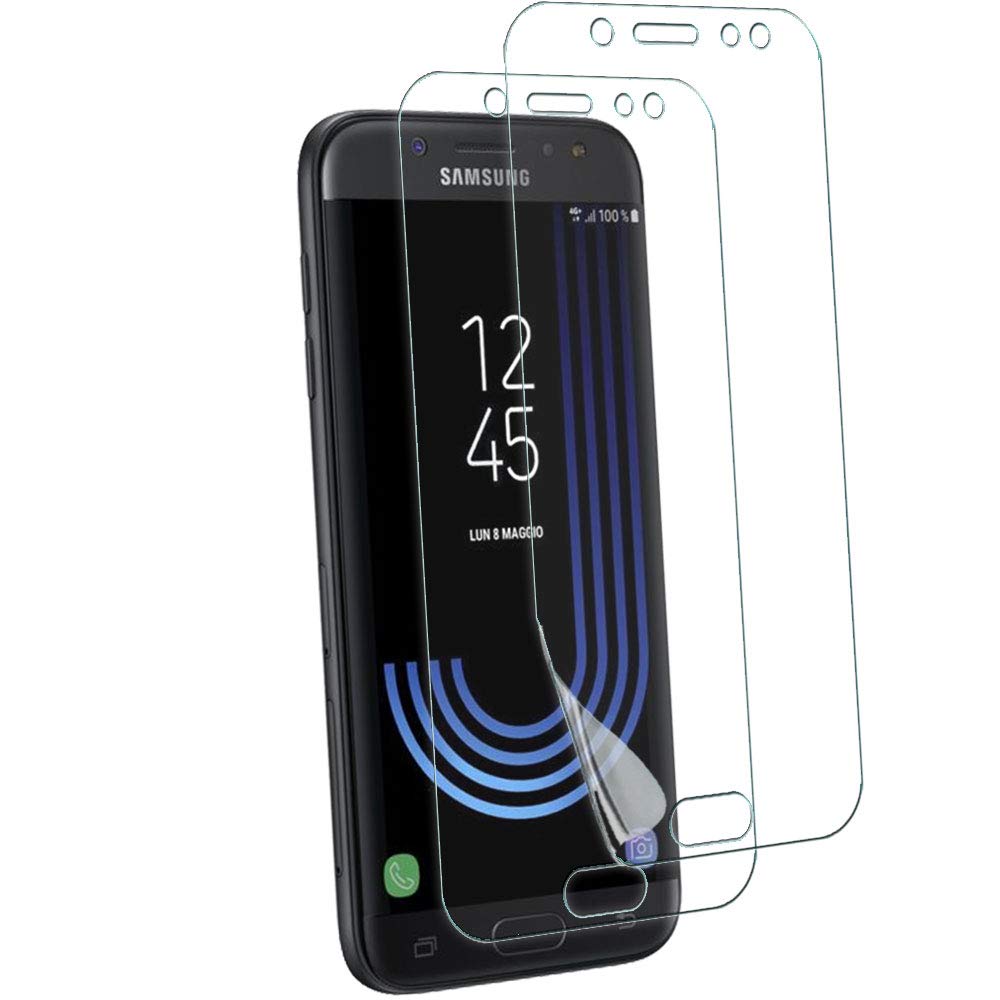 TECHGEAR [2 Pack] Screen Protectors to fit Samsung Galaxy J5 2017 (SM-J530 Series) [ghostSHIELD Edition] Genuine Reinforced TPU Screen Protector Guard Covers with Full Screen Coverage