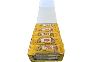 Peanut Snaps – Pack of 24, 1.05 oz Peanut Brittle Bar – Crunchy, Gluten Free Snacks, Pure Protein Bars, Individually Wrapped,