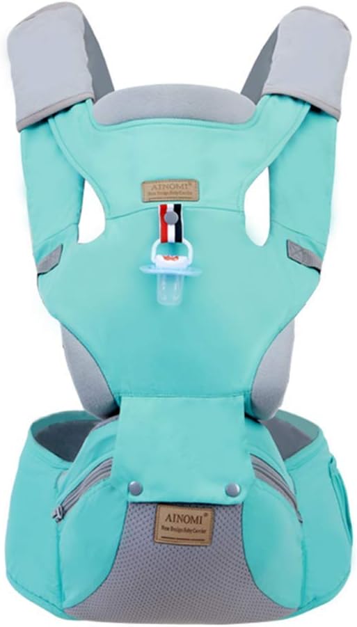 Baby Carrier, Sunzit Ergonomic Baby Carriers Breathable Mesh Adjustable Backpack with Hip Seat All Seasons Baby Carriers Backpack Newborn to Toddler - Light Blue