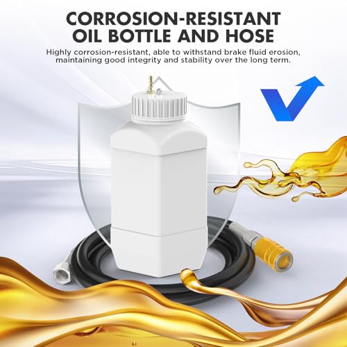 PLAYOCCAR Electric Brake Bleeding Device, 220 V Car Pulsating Automatic Brake Fluid Changer Machine with 1 Waste Oil Container and 1 Adapter Socket, Pressure 0.5-2.5 Bar