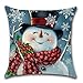 PSDWETS Christmas Tree Snowman Decorations Pillow Covers Set of 4 Christmas Winter Decor Throw Pillow Covers Cushion Cover 18 X 18