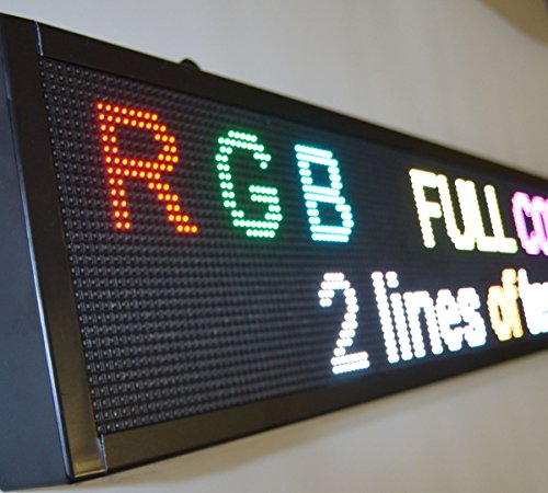 High Resolution LED RGB Color Sign 40" x 8" P5 with New SMD Technology. Perfect Solution for Advertising. Integrated Power Supply