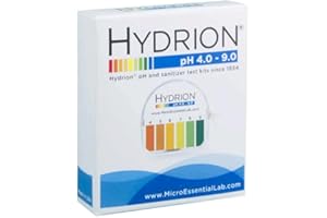 Homeocan Hydrion pH Paper Roll 100 Strips, Convenient pH Test Strips for Measuring Acid/Alkaline Balance (4.0-9.0), Fast, Acc