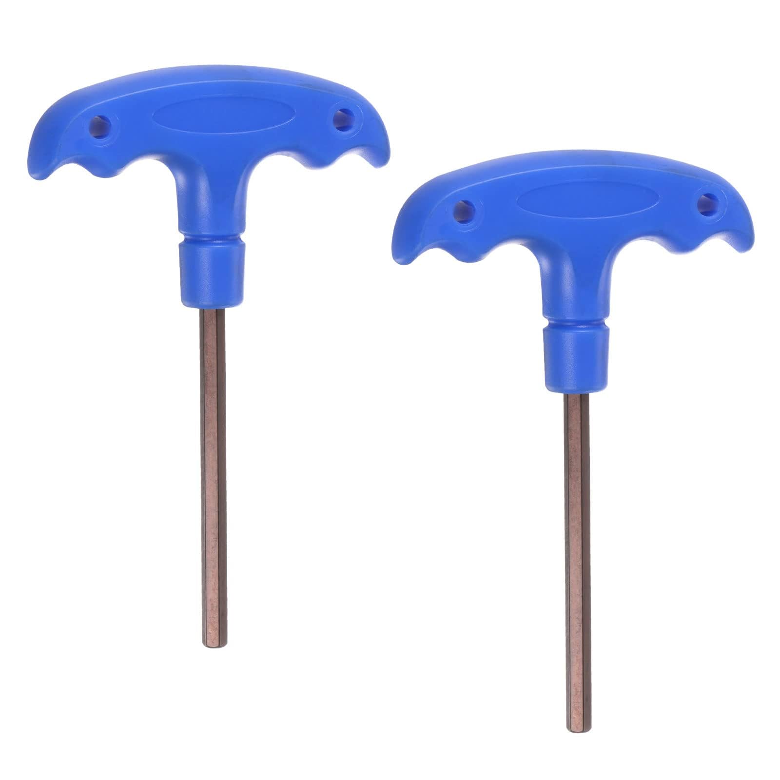 TOP-VIGOR 2Pcs H5 T-Handle Hex Key Wrench, 5mm S2 Steel T-Key Inner Hexagon Spanner Allen Key Allen Key Repair Tool