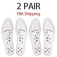 Ownest 2 Pair Acupressure Massage Foot Therapy Reflexology Pain Relief Shoe Insoles,Cotton and Cutable One Size Fits All Men and Women