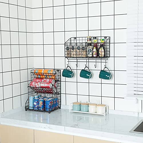 Extra Large Wire Basket Desk Organizer with Adjustable Divider and Tag Slot by Xcosrack , Wall