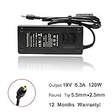 19V 6.32A 120W AC Adapter Laptop Charger Compatible Asus GL551J GL551JW GL752VW G55VW G55 G55V G50 G50V G50VT G51 G51J G51JX G51VX G1S N56VZ N56V N56 N53 N53S N55 N76