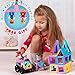 Castle Magnetic Blocks - 132-Piece Set for Girls & Boys with Play Magnet Figures & Tiles - 3D STEM Building Educational Construction Toy for Toddlers & Kid 3 4 5 6 7 Year Old Age - Great Children Gift