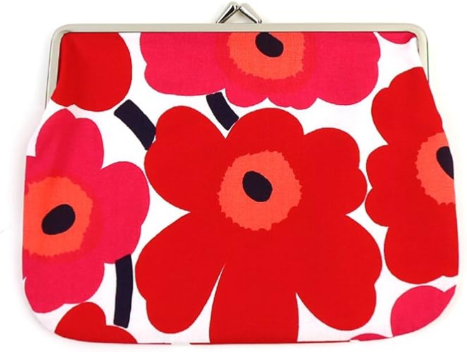 Amazon マリメッコ Marimekkoコットンミニウニッコ柄がま口ポーチpuolikaskukkarominiunikko 006 F フリー 75 ホワイト Pnk レッド Marimekko マリメッコ ポーチ