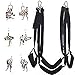 Adult Swivél Šwíng Set for Adult Game-Ceiling Hold Up to 800lbs Support 360 Degree Spining with Steel Triangle Frame and Spring Fits Couples Pleasure(Black) -M