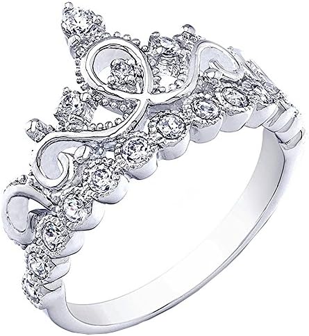 Guliette Verona Original 925 Sterling Silver Princess Crown Ring