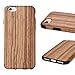 TabPow iPhone 6 Case, Phone 6s Case, [Shockproof][Drop Protection][Heavy Duty] Dual Layer Slim Hybrid PU Wood Case Cover for iPhone 6 / iPhone 6S (4.7 Inch) (Rosewood)