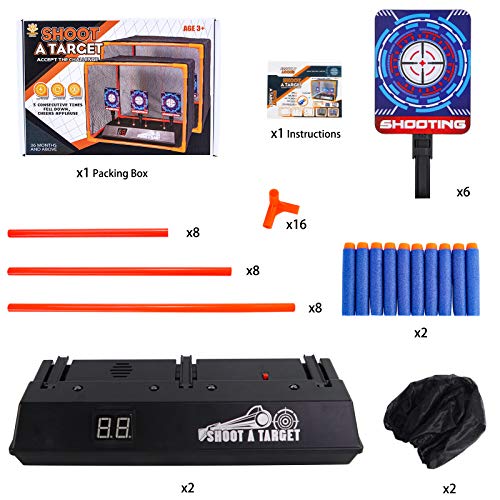 2 Pack Shooting Games Electronic Digital Shooting Target, Nerf Guns