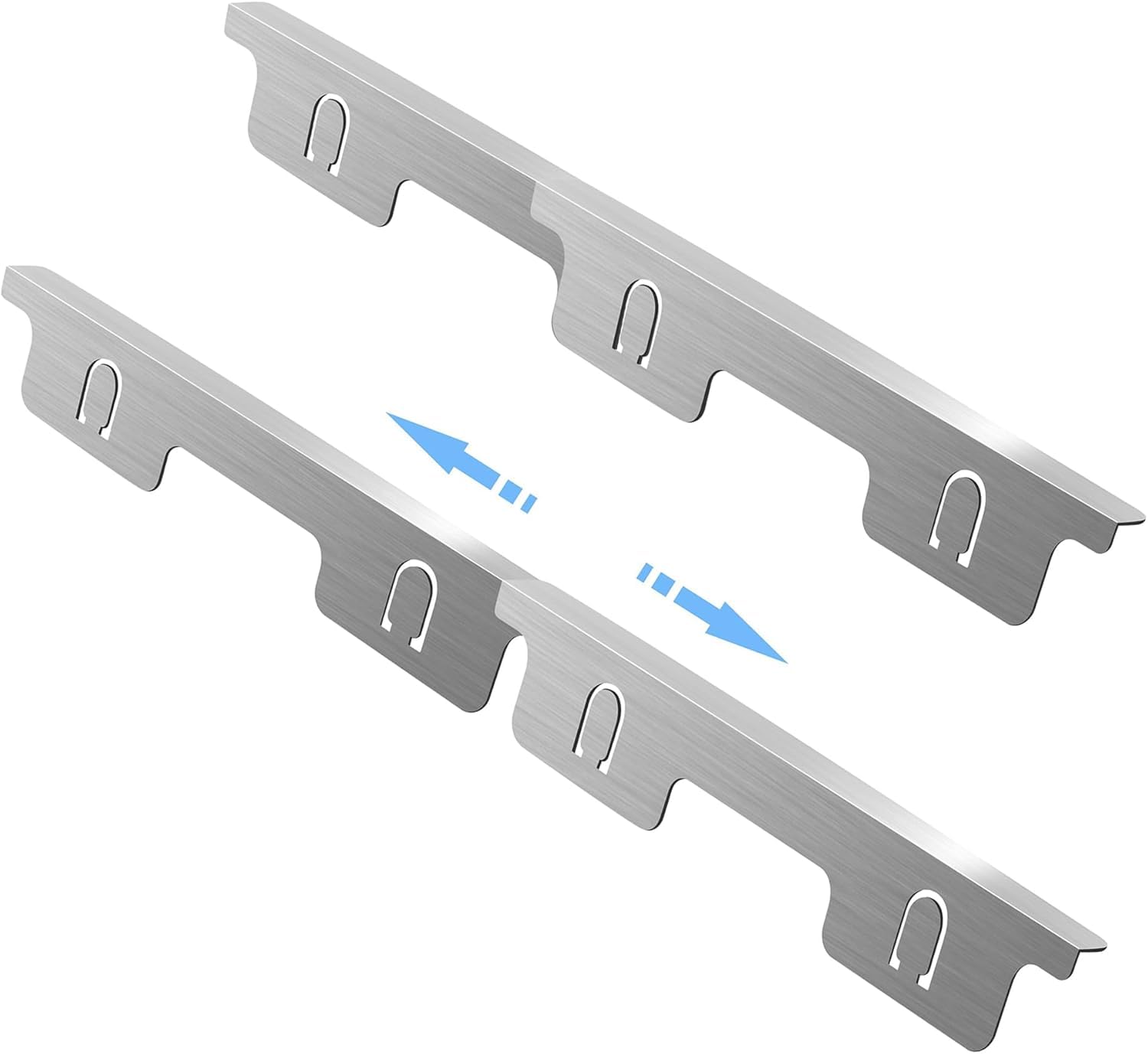 VANROUG 4PCS Stove Gap Covers Stainless Steel, Range Trim Kit, Kitchen Stove Counter Gap Cover, Stove Counter Gap Covers, Stove Gap Filler Retractable Length 14.3"/365mm to 28.7"/730mm (Silver)