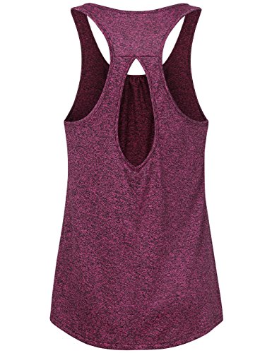 Faddare Women Sleeveless Activewear Tops Racerback Scoop Neck Loose Fitting Tank Tops for Sport Yoga Workout,Pink XXL