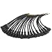 10 Pairs 3 Core 3pin Black Pigtail Waterproof Ray Wu Connector for LED Smart Pixel Lights (13.5mm 3pin 30cm) primary