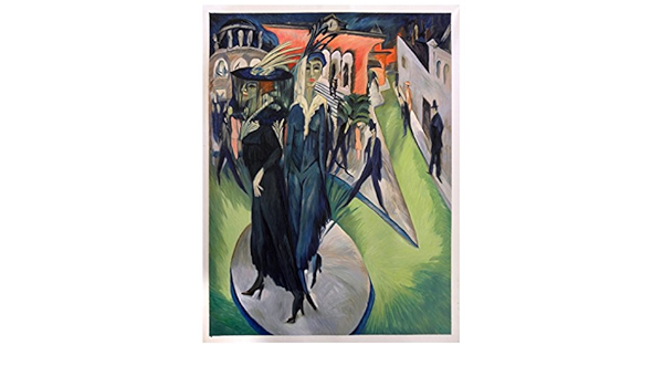 Amazon Com Potsdamer Platz Ernst Ludwig Kirchner Hand Painted Oil Painting Reproduction Elegantly Dressed Courtesans In Midnight Berlin Street Scene 36 X 27 Inches Paintings