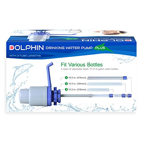 2PK | Improved New Generation Dolphin Water Bottle Pump with 4 Tubes (Fits Most 2-6 Gallon Water Coolers [Excluding Glass]) - Thumbnail 4