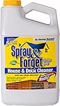 Spray & Forget House & Deck Cleaner Concentrate, 64 oz Bottle, 1 Count, Outdoor Cleaner, Mold Remover, Mildew Remover