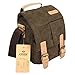 S-ZONE Waterproof Camera Bags for DSLR Canon Canvas Vintage Shoulder Women Men Camera Messenger Bag Leather Trim(Brown)